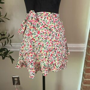Urban Outfitter Wrap Floral Mini Skirt NWT